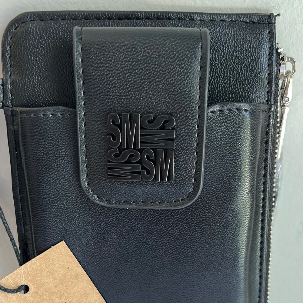 NWT STEVE MADDEN BBRETTY Phone Wristlet & Wallet in Black